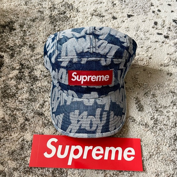 SUPREME Fat Tip Jacquard Denim Camp Cap (SS22) - www.greenlar.com.br 今すぐ購入安い 22ss Supreme fat cap camp jaquard tip キャップ